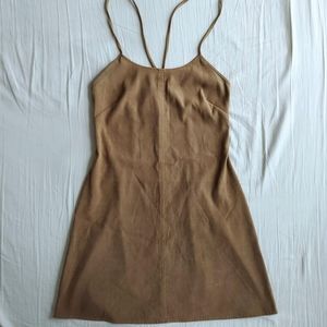 NEXT, Camisole Dress With Adjustable Straps, Size 8, warm olive green/brown